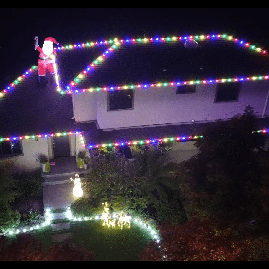 marin multi-color light installation